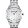 Up Close Front Facing Picture Of Baume & Mercier MOA10176 Stainless Steel Watch Pre Owned Condition