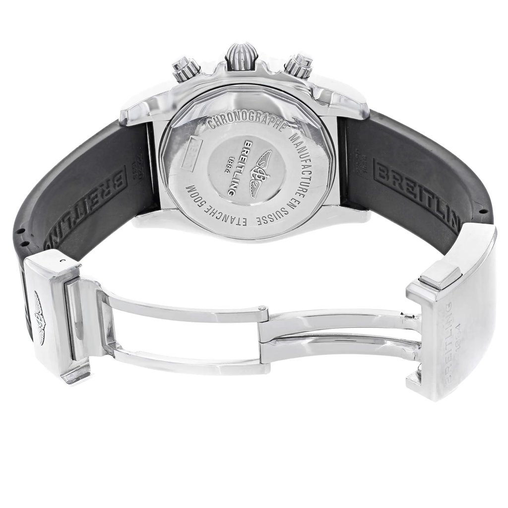 Back View Of {Caseback} Back Case And Open Rubber Band Of Breitling AB011010/BB08-153S Watch Pre Owned Condition