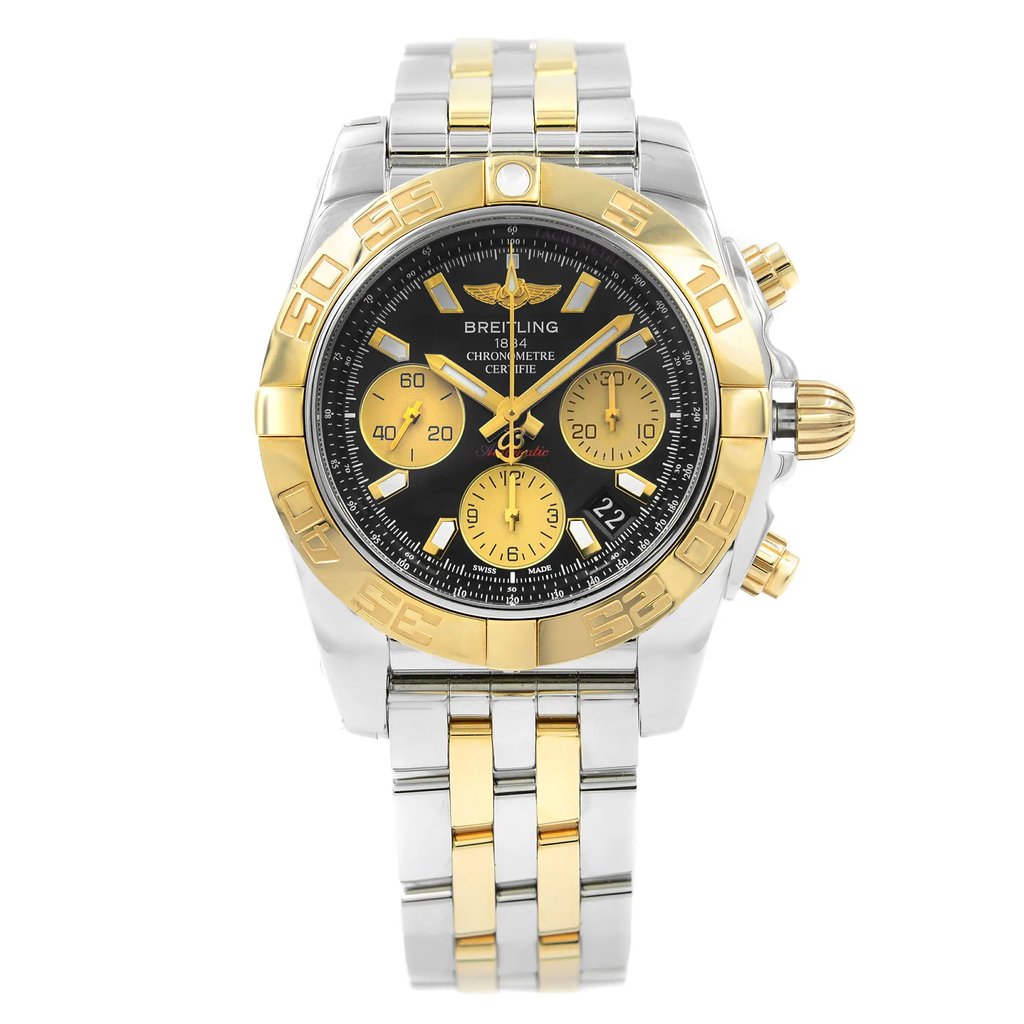 Front Full View Of Breitling CB014012/BA53-378C Stainless Steel Watch Display Model Condition {Product Condition}
