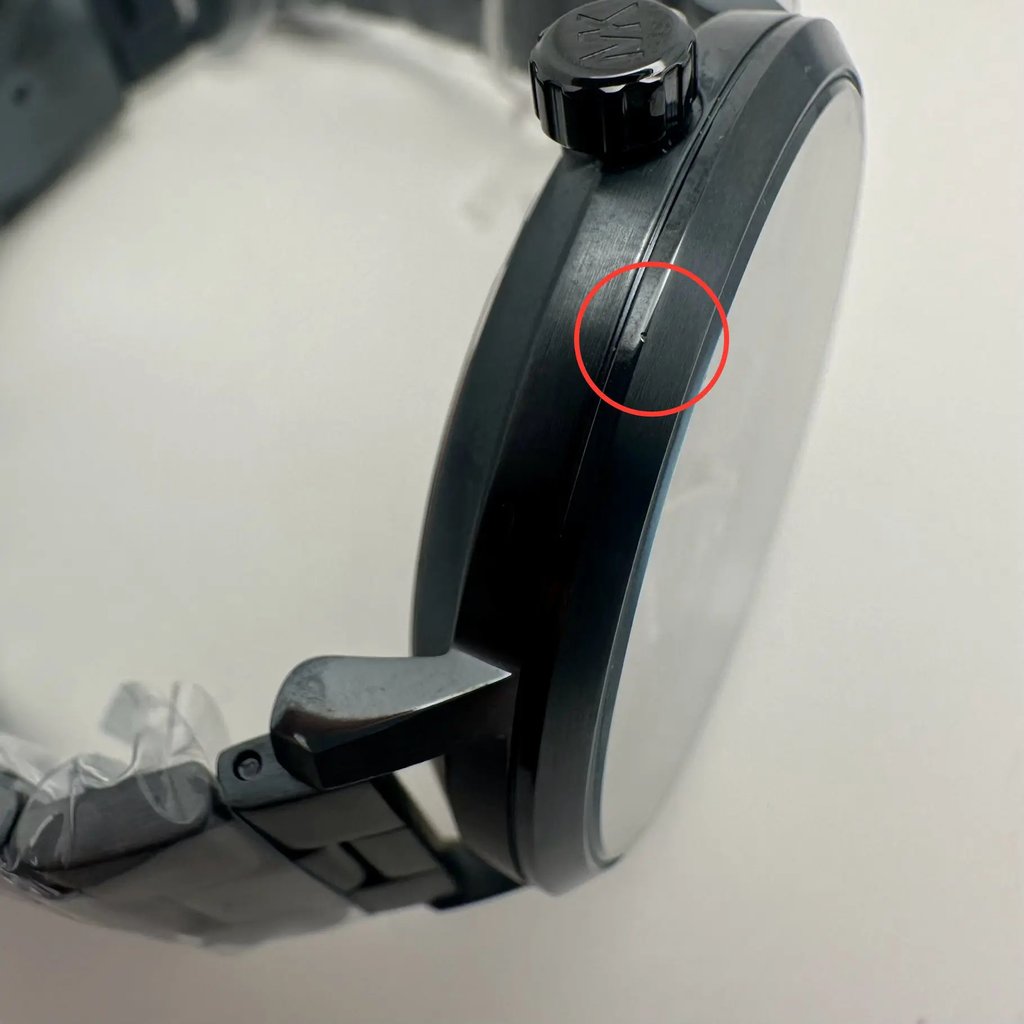 An image of a Wristwatch by Michael Kors. This New With Defects item is designed for Men, featuring a Casual style. It has a Quartz movement and an Analog display with a Blue dial color. The indices include 12-Hour Dial,Multi Dial,Non-Numeric Hour Marks,Stick Indexes. The band is made of Stainless Steel and the case is made of Stainless Steel. The watch has a Round shape with a case size of 42 mm and a case thickness of 9 mm.