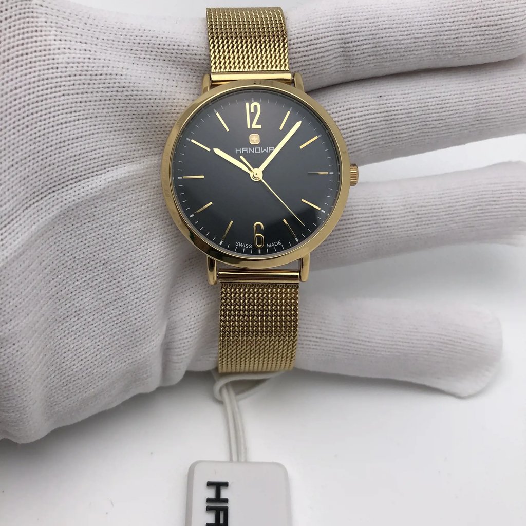 Front Full View Of Hanowa 16-9077.02.007 Stainless Steel Watch Display Model Condition Good