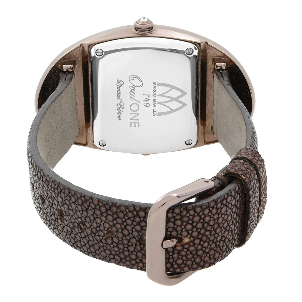 Back View Of Solid Back Case And Closed Leather Band Of Unbranded N/A Watch Pre Owned Condition