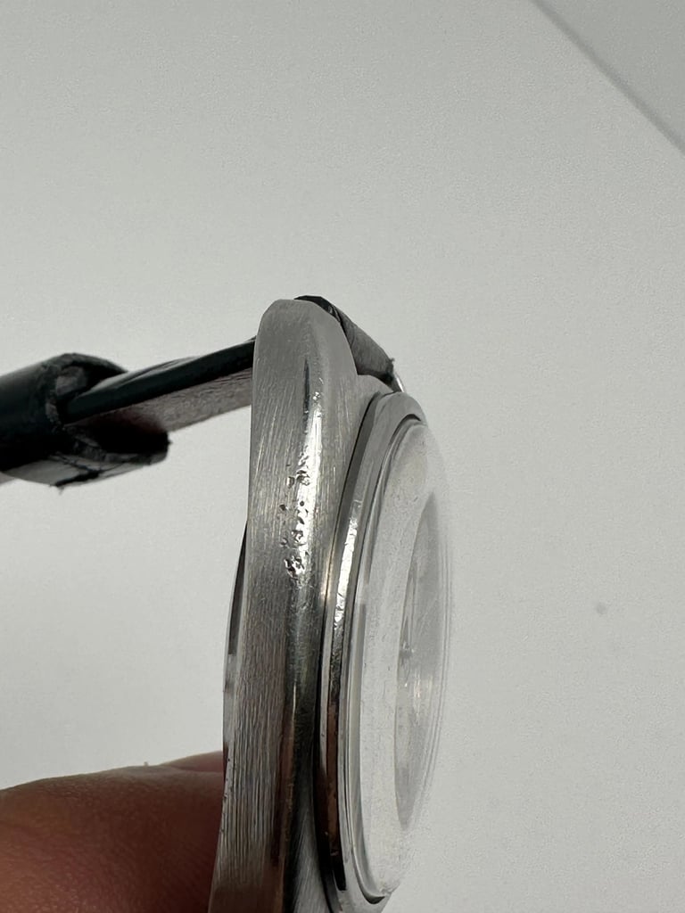 View Of Opposite Crown Facing Side Of Seiko 5625-7070 Stainless Steel Watch Pre Owned Condition