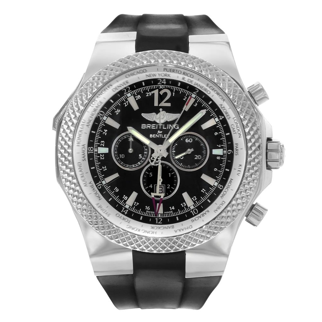Front Full View Of Breitling A4736212/B919-210S Stainless Steel Watch Pre Owned Condition {Product Condition}