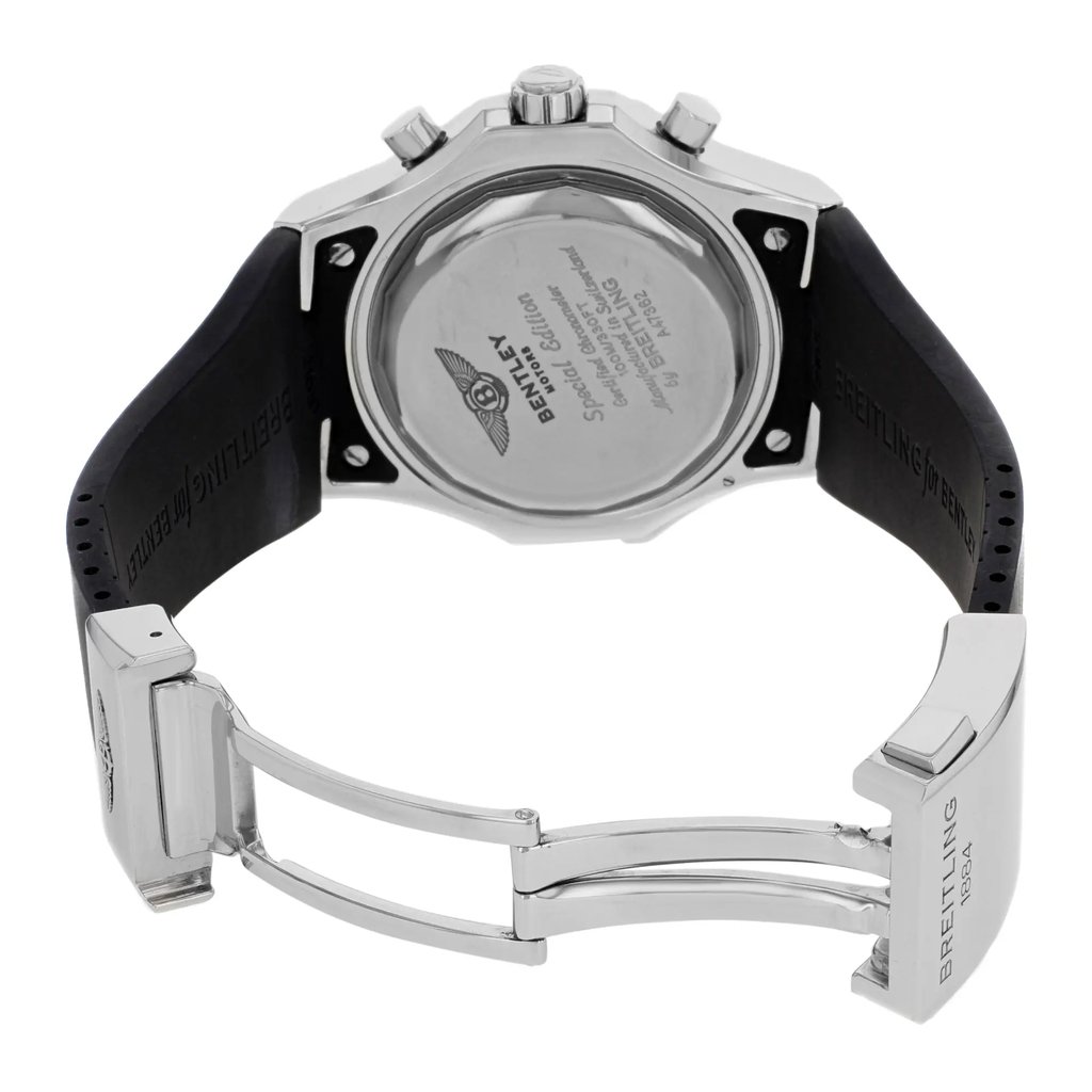 Back View Of {Caseback} Back Case And Open Silicon/Rubber Band Of Breitling A4736212/B919-210S Watch Display Model Condition