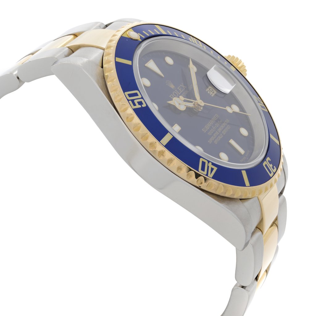 View Of Opposite Crown Facing Side Of Rolex 16613 Stainless Steel Watch Pre Owned Condition