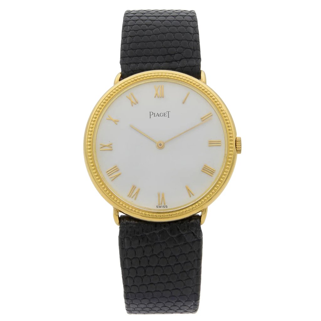 Front Full View Of Piaget 90231 Gold 18kt Watch Pre Owned Condition {Product Condition}