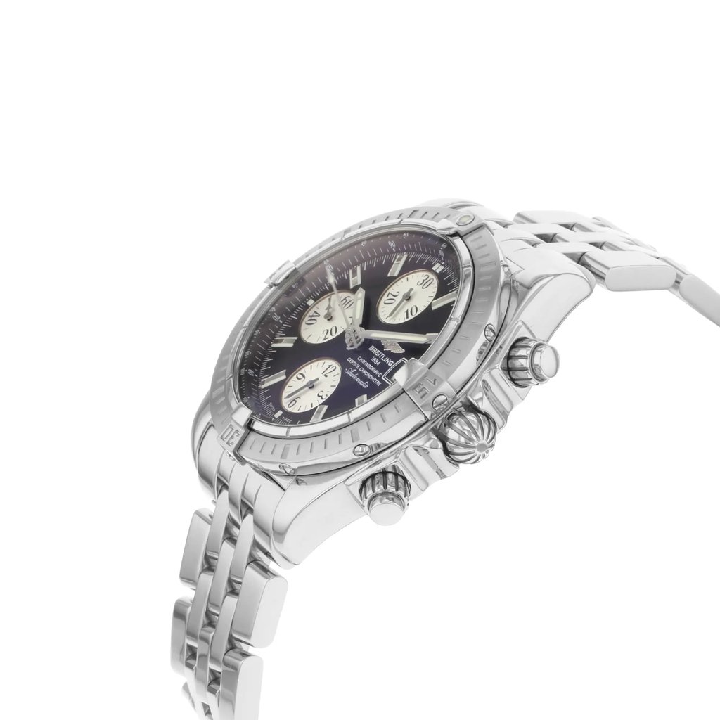 View Of Crown Facing Side Of Breitling A1335611/B719-SS Stainless Steel Watch Pre Owned Condition