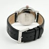 Back View Of Snap Back Case And Closed Leather Band Of Mondaine MSE.35110.LB Watch Pre Owned Condition