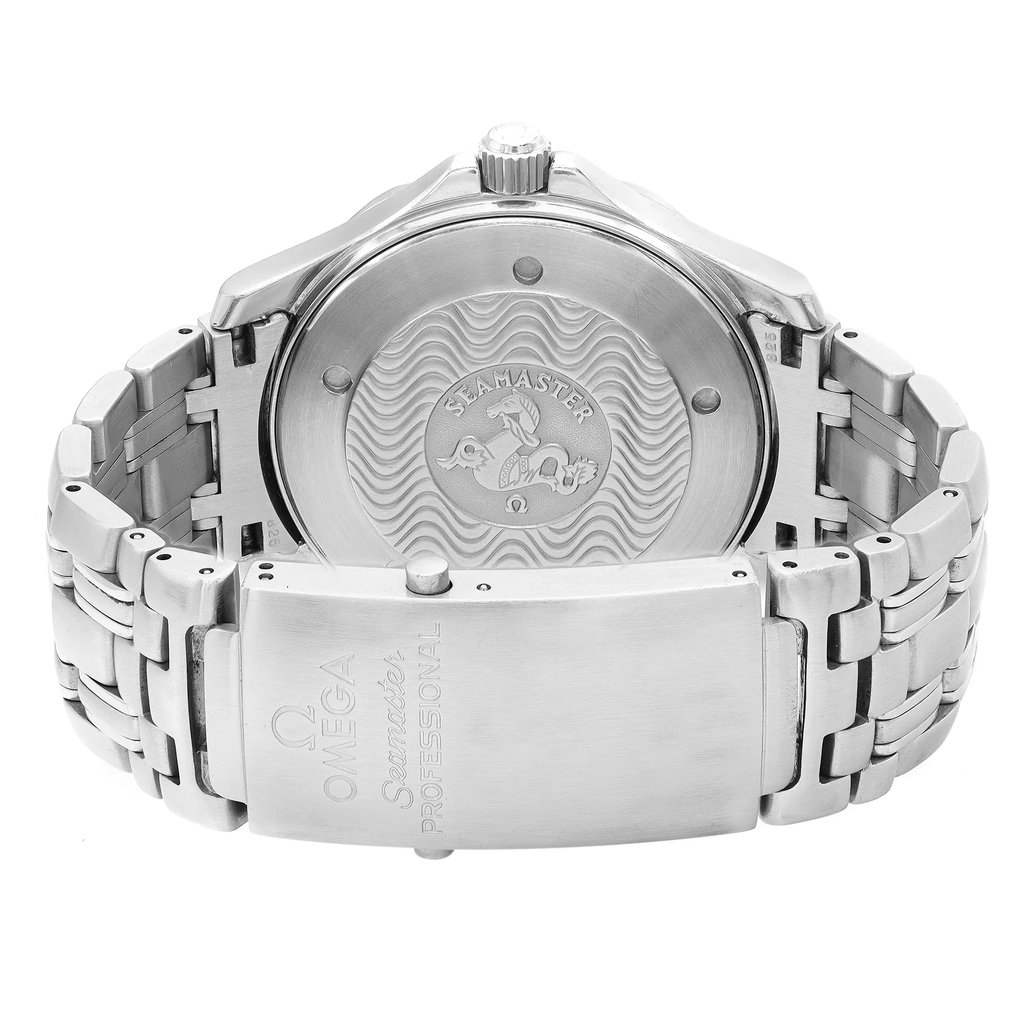 Back View Of Solid Back Case And Closed Stainless Steel Band Of OMEGA 2531.80.00 Watch Pre Owned Condition
