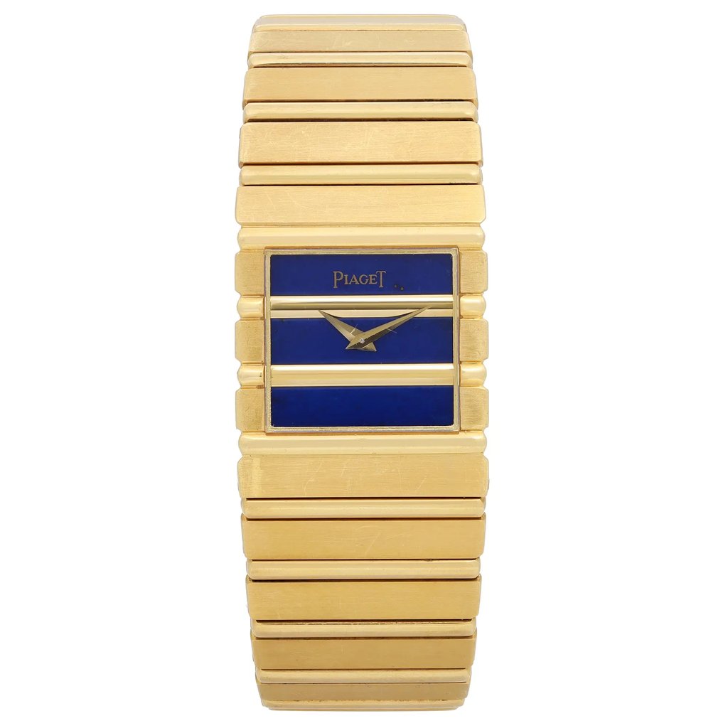Front Full View Of Piaget 7131 C 701 Gold 18kt Watch Pre Owned Condition Good