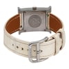 Back View Of Screwback Back Case And Closed Leather Band Of HERMÈS HH1.234 Watch Pre Owned Condition