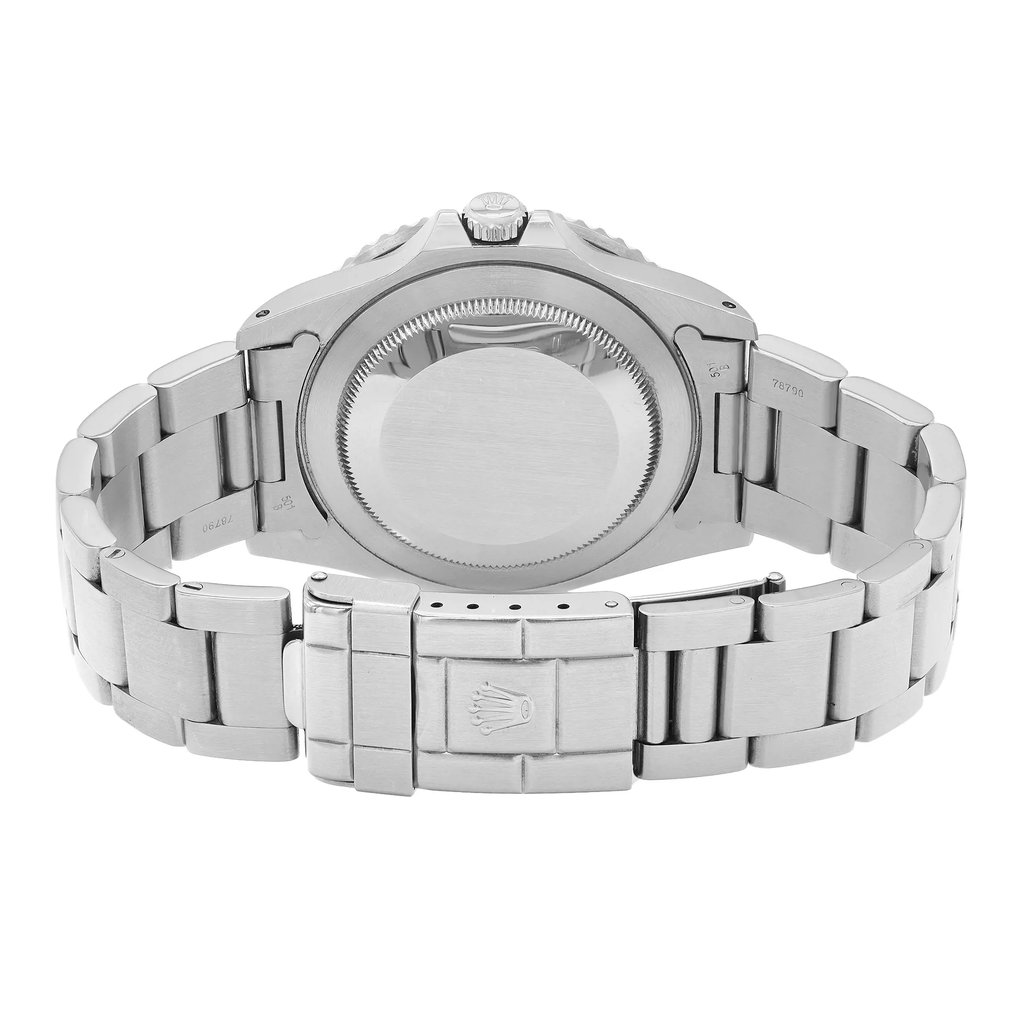 Back View Of Solid Back Case And Closed Stainless Steel Band Of Rolex 16700 Watch Pre Owned Condition