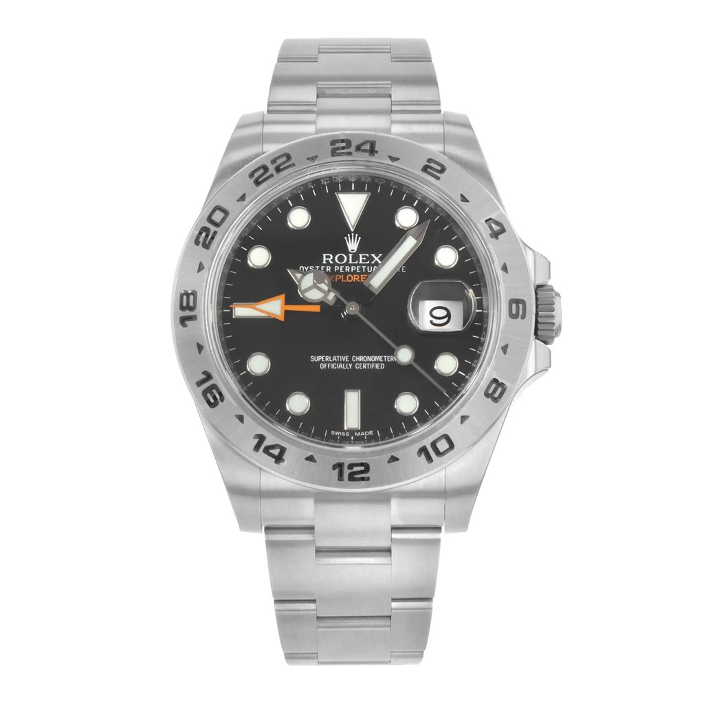 Front Full View Of Rolex 216570 bk Stainless Steel Watch Unworn Condition {Product Condition}