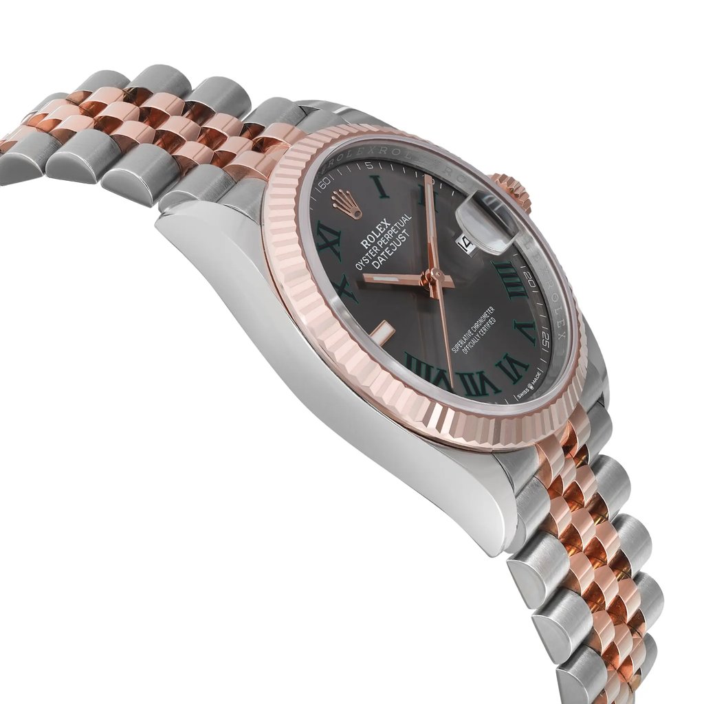 View Of Opposite Crown Facing Side Of Rolex 126231 Stainless Steel Watch New Condition