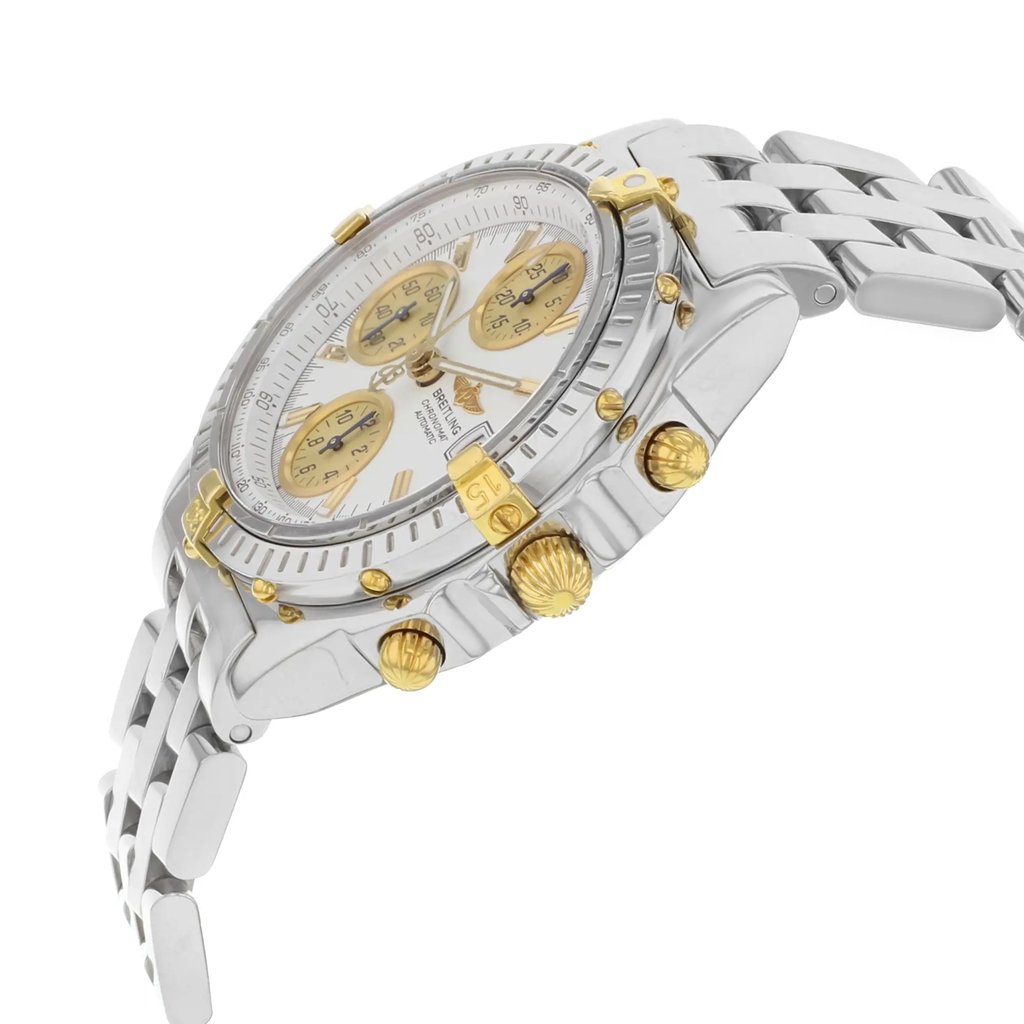 View Of Crown Facing Side Of Breitling B130503.1 Stainless Steel Watch Pre Owned Condition
