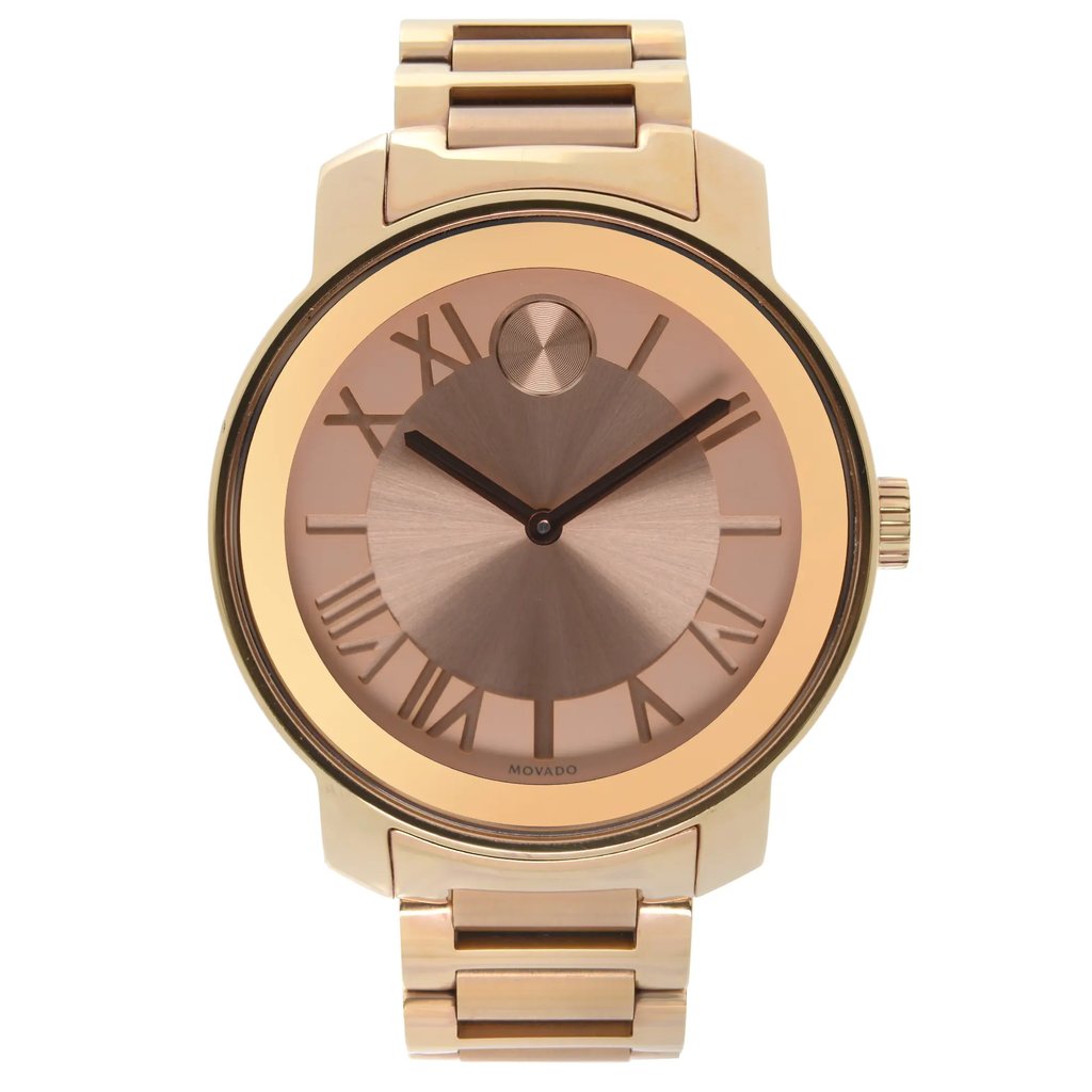 Front Full View Of Movado 3600199 Stainless Steel Watch Pre Owned Condition Fair