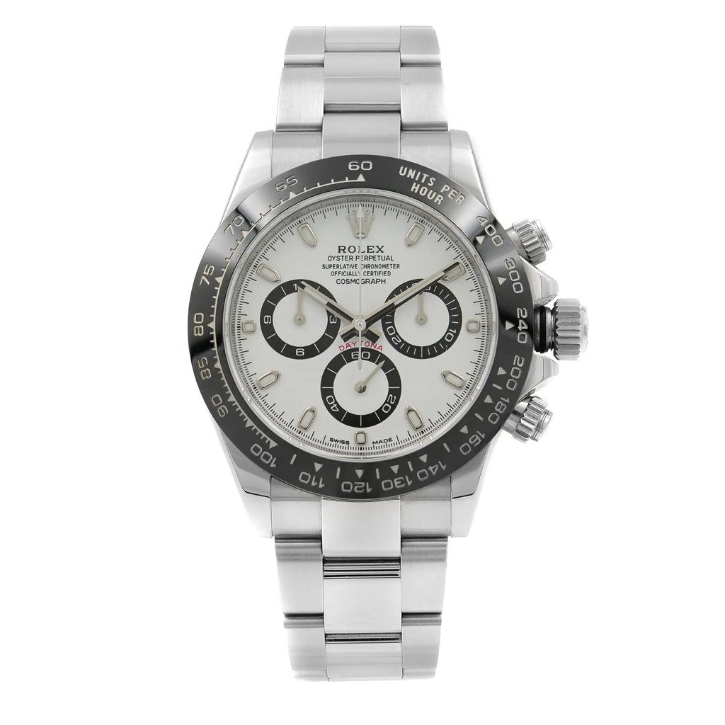 Front Full View Of Rolex 116500LN w Stainless Steel Watch Pre Owned Condition Excellent