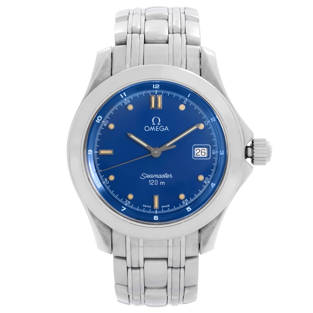 Front Full View Of Omega  2511.80.00 Stainless Steel Watch Pre Owned Condition {Product Condition}