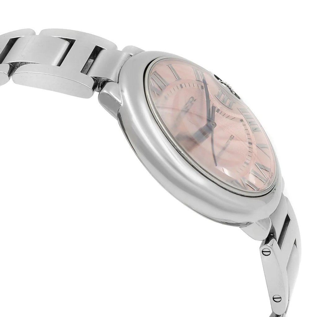View Of Opposite Crown Facing Side Of Cartier W6920041 Stainless Steel Watch Display Model Condition