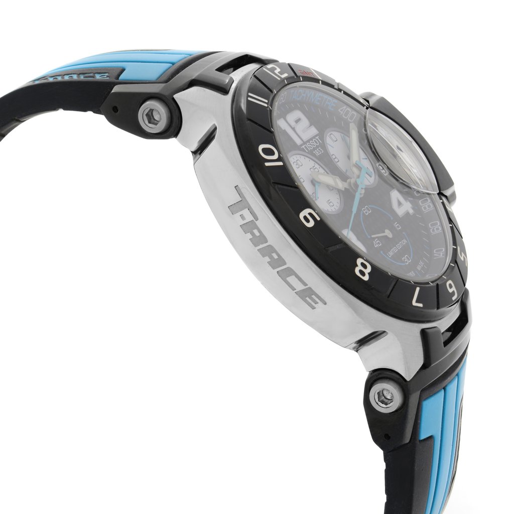 View Of Opposite Crown Facing Side Of Tissot T048.417.27.207.00 Stainless Steel Watch Pre Owned Condition