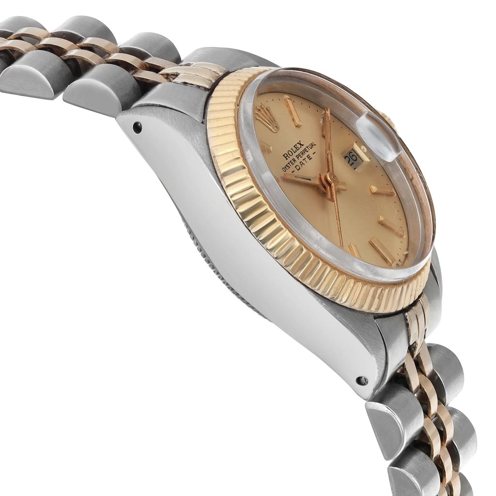 View Of Opposite Crown Facing Side Of Rolex 6917 Stainless Steel Watch Pre Owned Condition