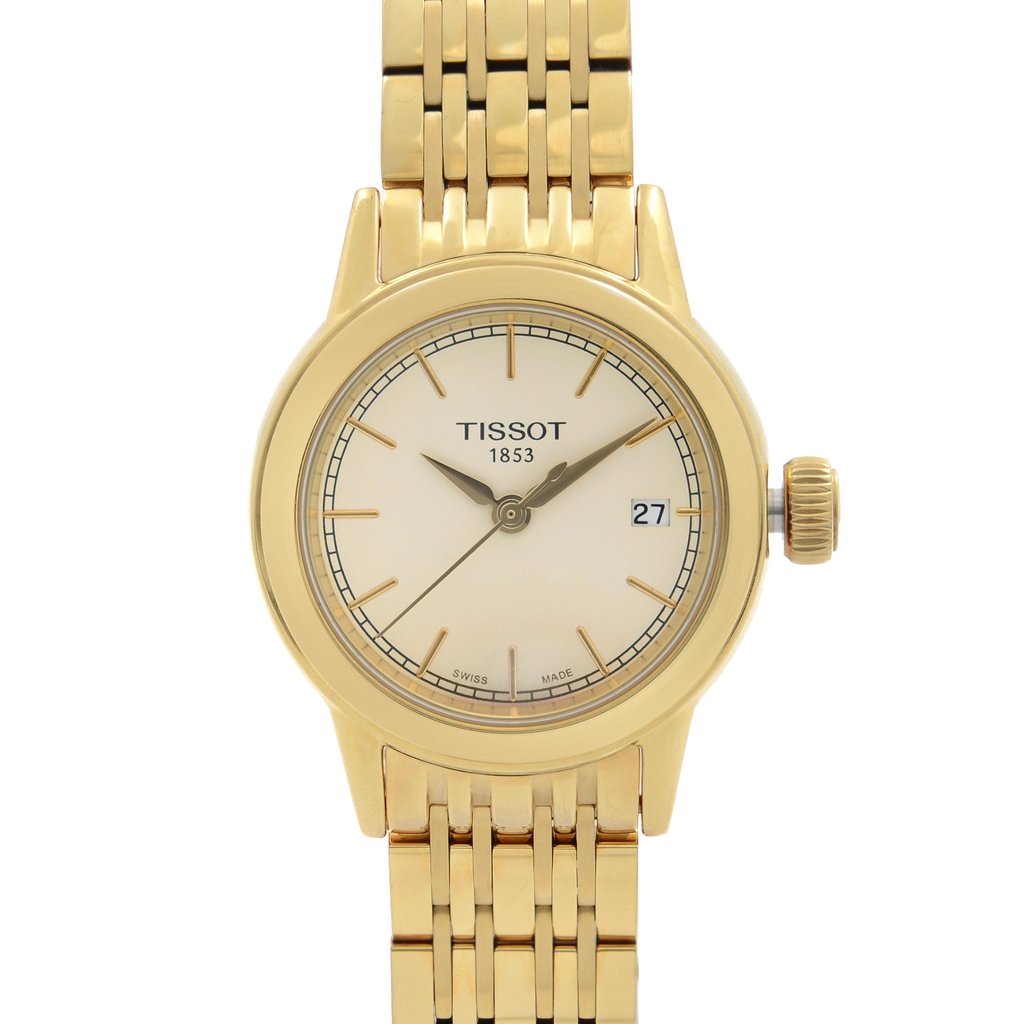Up Close Front Facing Picture Of Tissot T085.210.33.021.00 Stainless Steel Watch Pre Owned Condition