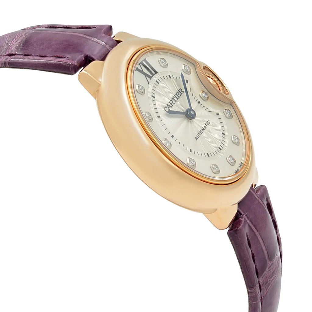 View Of Opposite Crown Facing Side Of Cartier WE902063 Stainless Steel Watch Unworn Condition