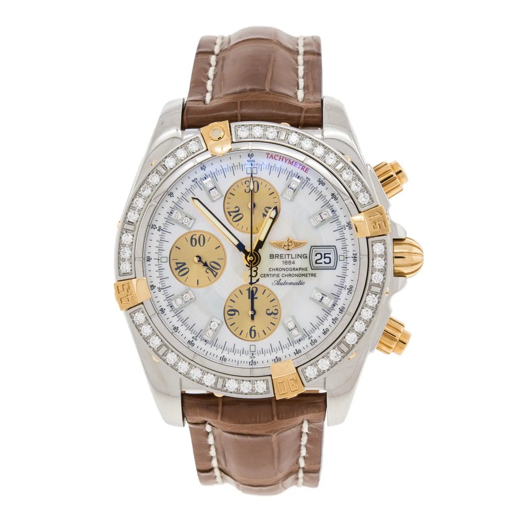 Front Full View Of Breitling B1335653 Stainless Steel Watch Unworn Condition {Product Condition}