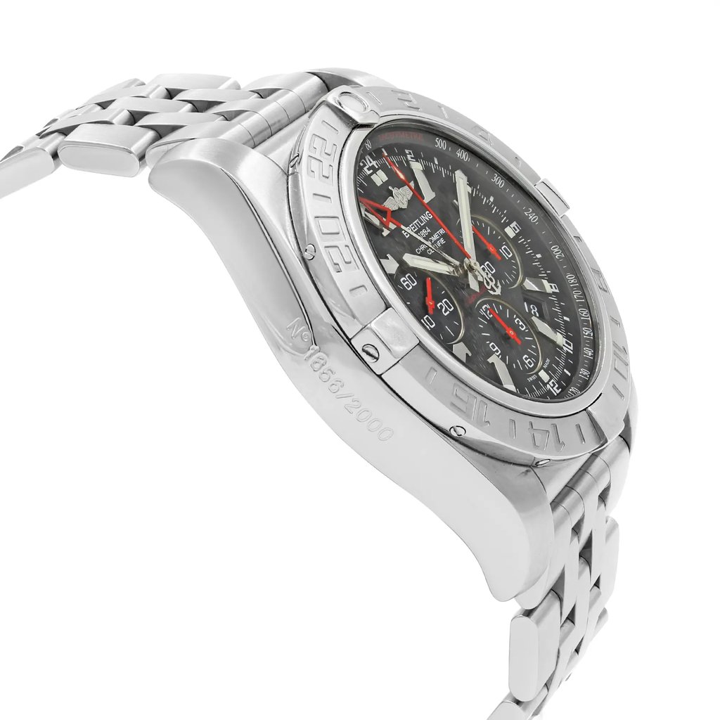 View Of Opposite Crown Facing Side Of Breitling AB041210/BB48-384A Stainless Steel Watch Pre Owned Condition