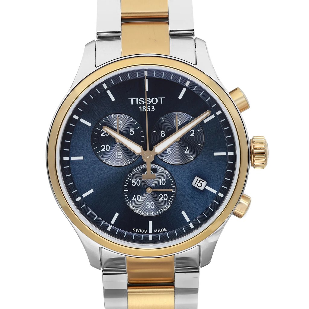 Up Close Front Facing Picture Of Tissot T1166172204100 Stainless Steel Watch New With Defects Condition