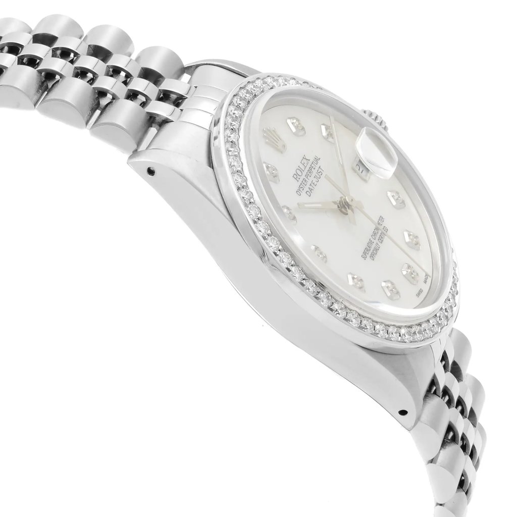 View Of Opposite Crown Facing Side Of Rolex 16014 Stainless Steel Watch Pre Owned Condition