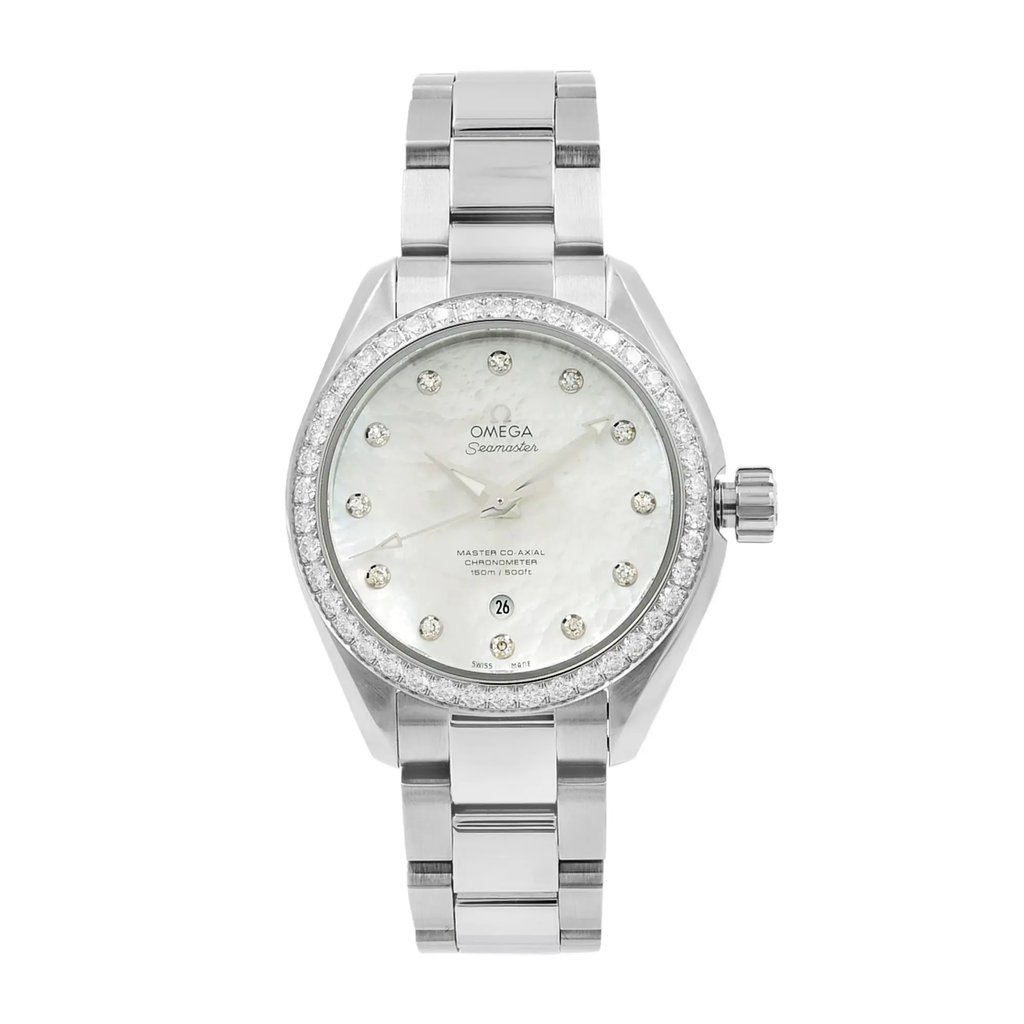 Front Full View Of OMEGA 231.15.34.20.55.002 Stainless Steel Watch Display Model Condition {Product Condition}