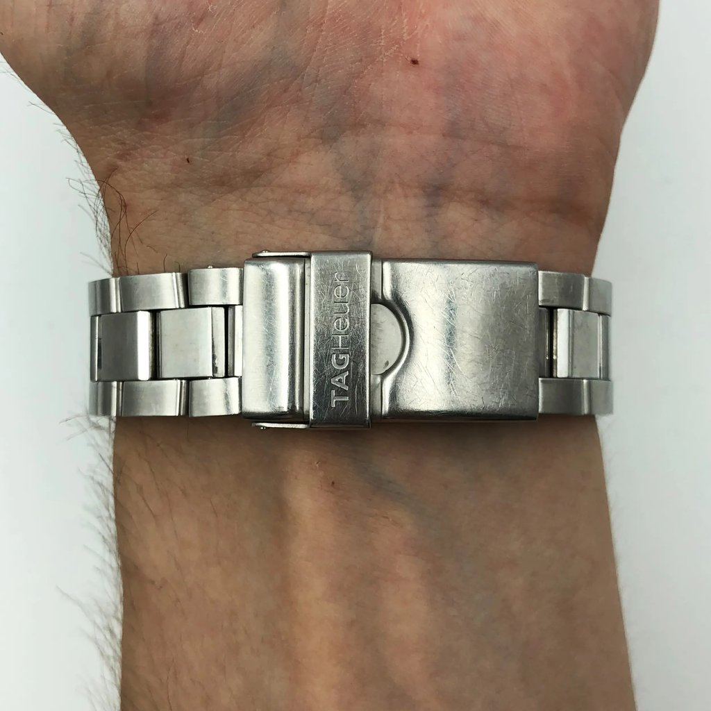 Front Full View Of TAG Heuer WAF2011.BA0818 Stainless Steel Watch Pre Owned Condition {Product Condition}