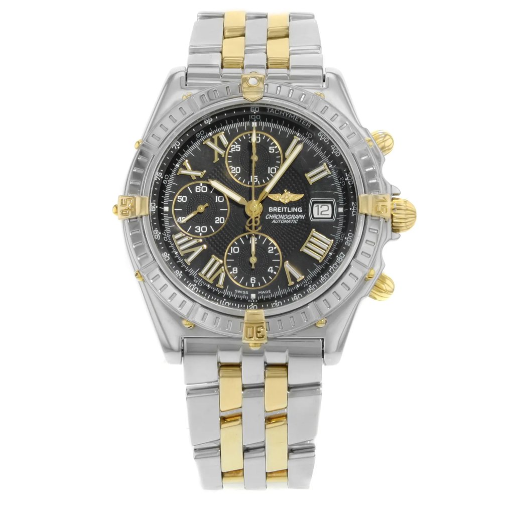 Front Full View Of Breitling B13055 Stainless Steel Watch Pre Owned Condition {Product Condition}