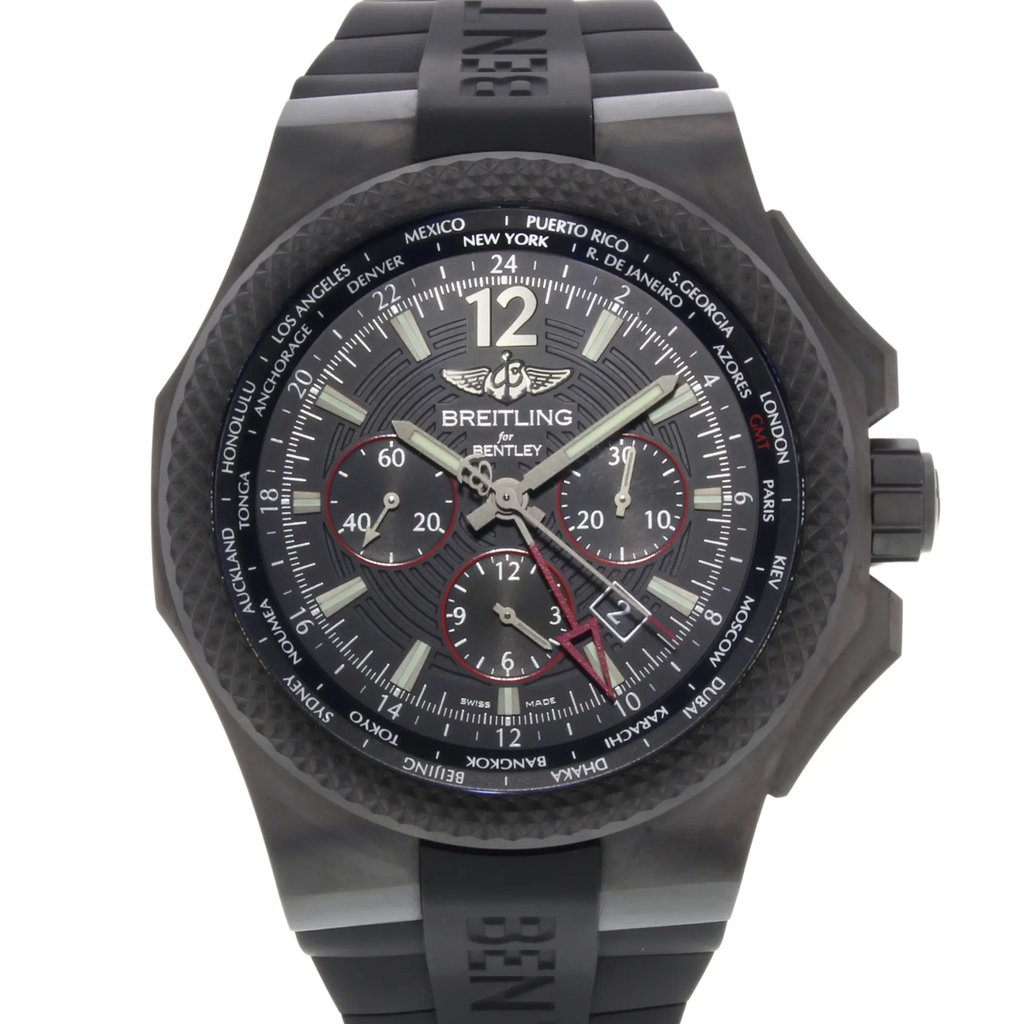 Up Close Front Facing Picture Of Breitling VB043222/BD69-222S Titanium Watch Display Model Condition