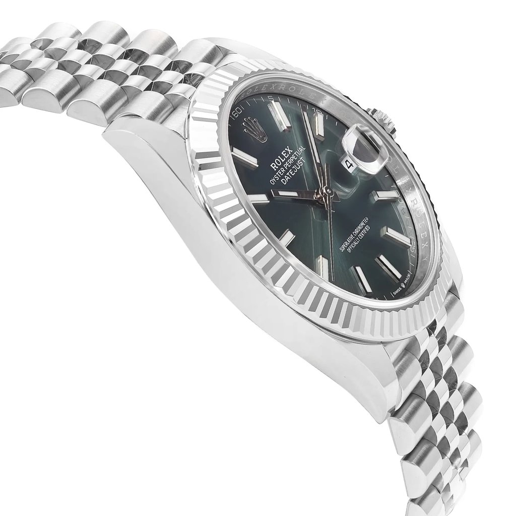 View Of Opposite Crown Facing Side Of Rolex 126334 Stainless Steel Watch Pre Owned Condition