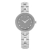 An image of a Wristwatch by Movado. This Display Model item is designed for Women, featuring a Dress/Formal,Luxury style. It has a Quartz movement and an Analog display with a Silver dial color. The indices include 12-Hour Dial,Non-Numeric Hour Marks. The band is made of Stainless Steel and the case is made of Stainless Steel. The watch has a Round shape with a case size of 28 mm and a case thickness of 7 mm.