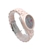 An image of a Wristwatch by Coach. This Pre Owned item is designed for Women, featuring a Dress/Formal style. It has a Quartz movement and an Analog display with a Gray dial color. The indices include 12-Hour Dial,Stick Indexes. The band is made of Ceramic and the case is made of Ceramic. The watch has a Round shape with a case size of 36 mm and a case thickness of 10 mm.