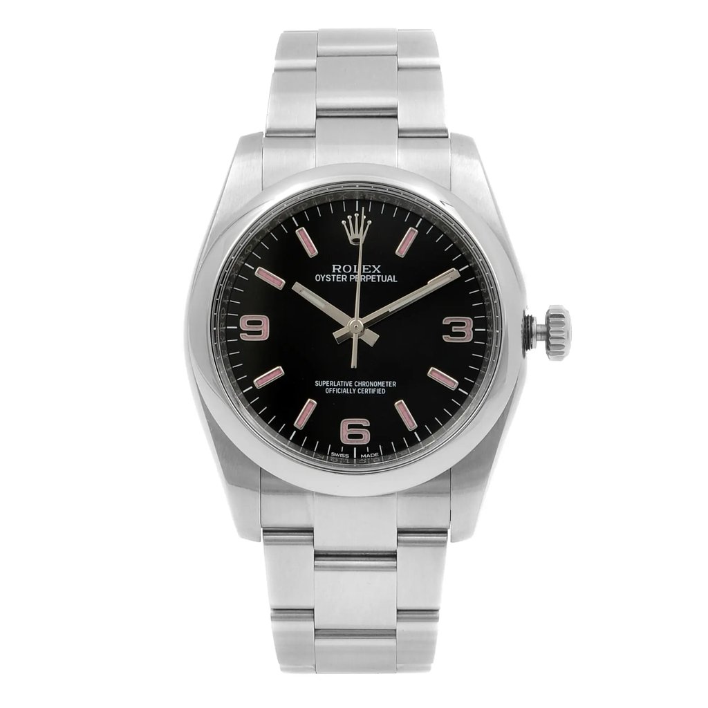 Front Full View Of Rolex 116000 Stainless Steel Watch Pre Owned Condition {Product Condition}