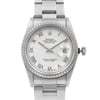 Up Close Front Facing Picture Of Rolex 16220 Stainless Steel Watch Pre Owned Condition