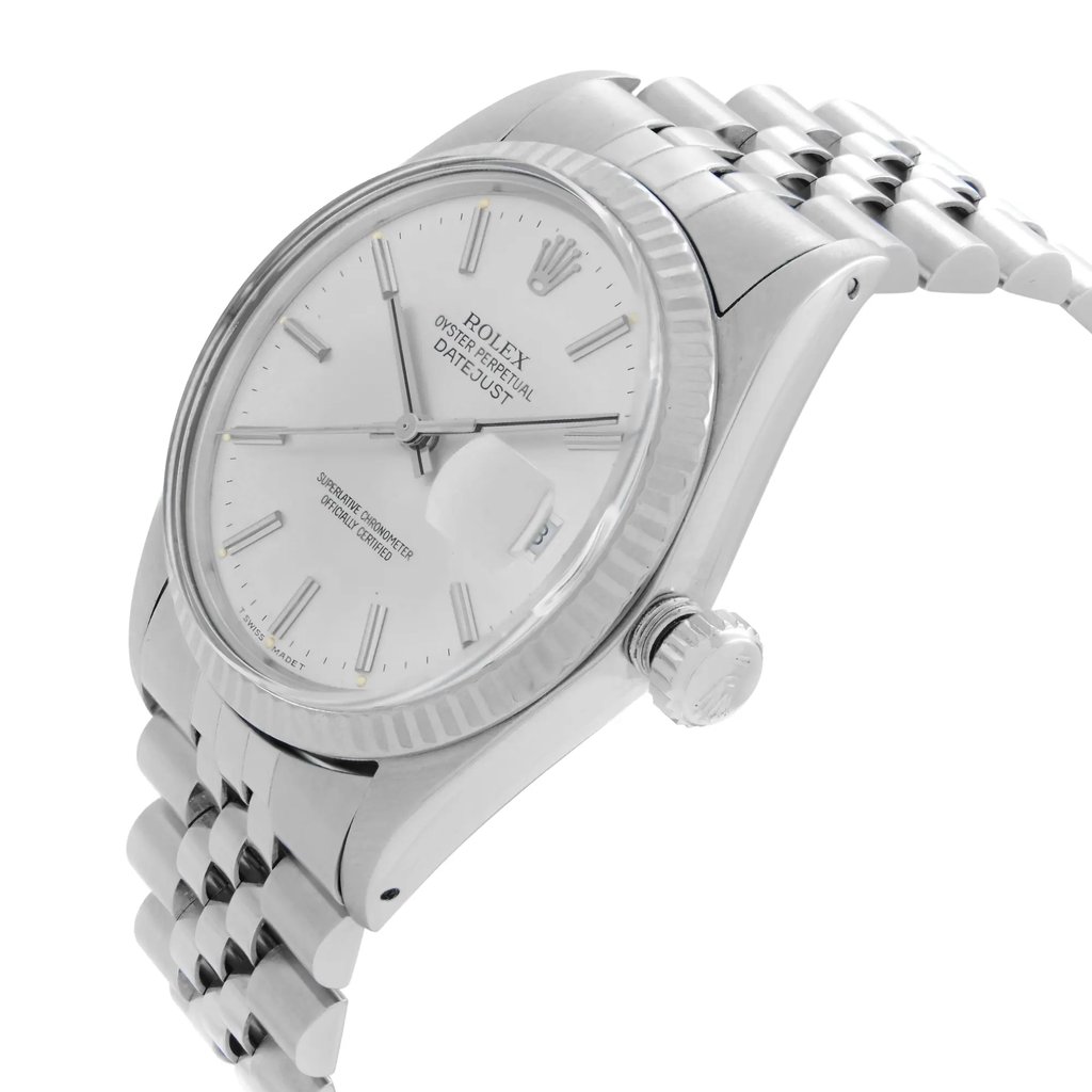 View Of Crown Facing Side Of Rolex 16014 Stainless Steel Watch Pre Owned Condition