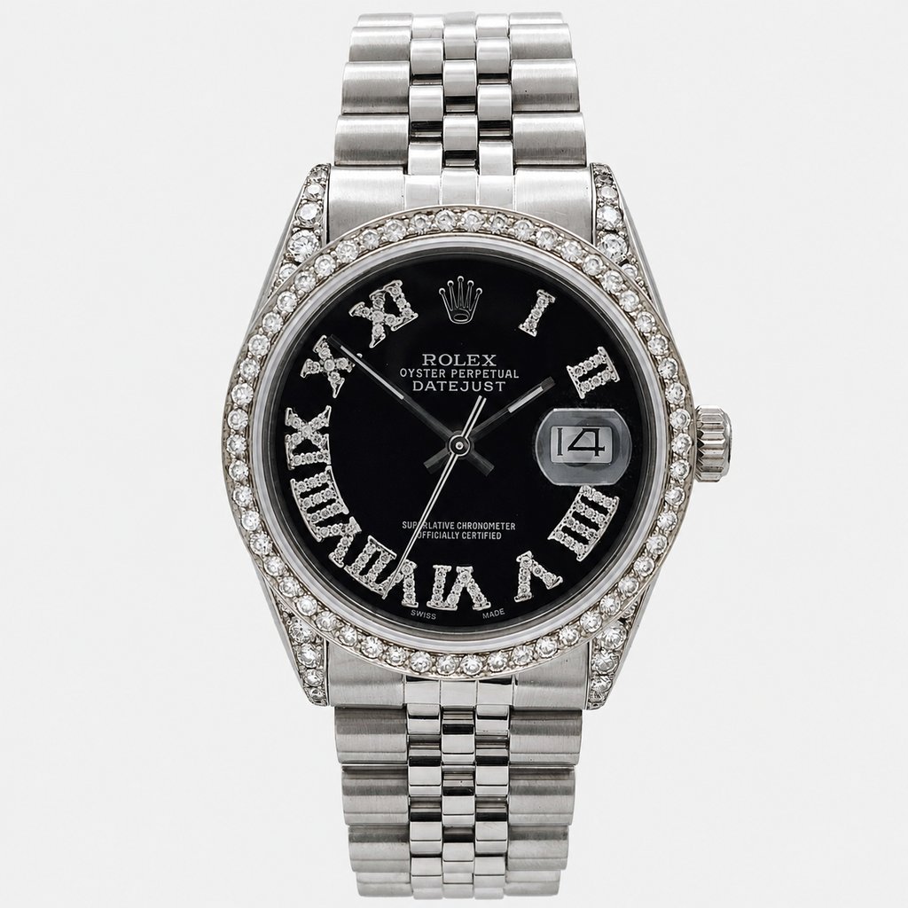 Front Full View Of Rolex 16014 Stainless Steel Watch Pre Owned Condition {Product Condition}
