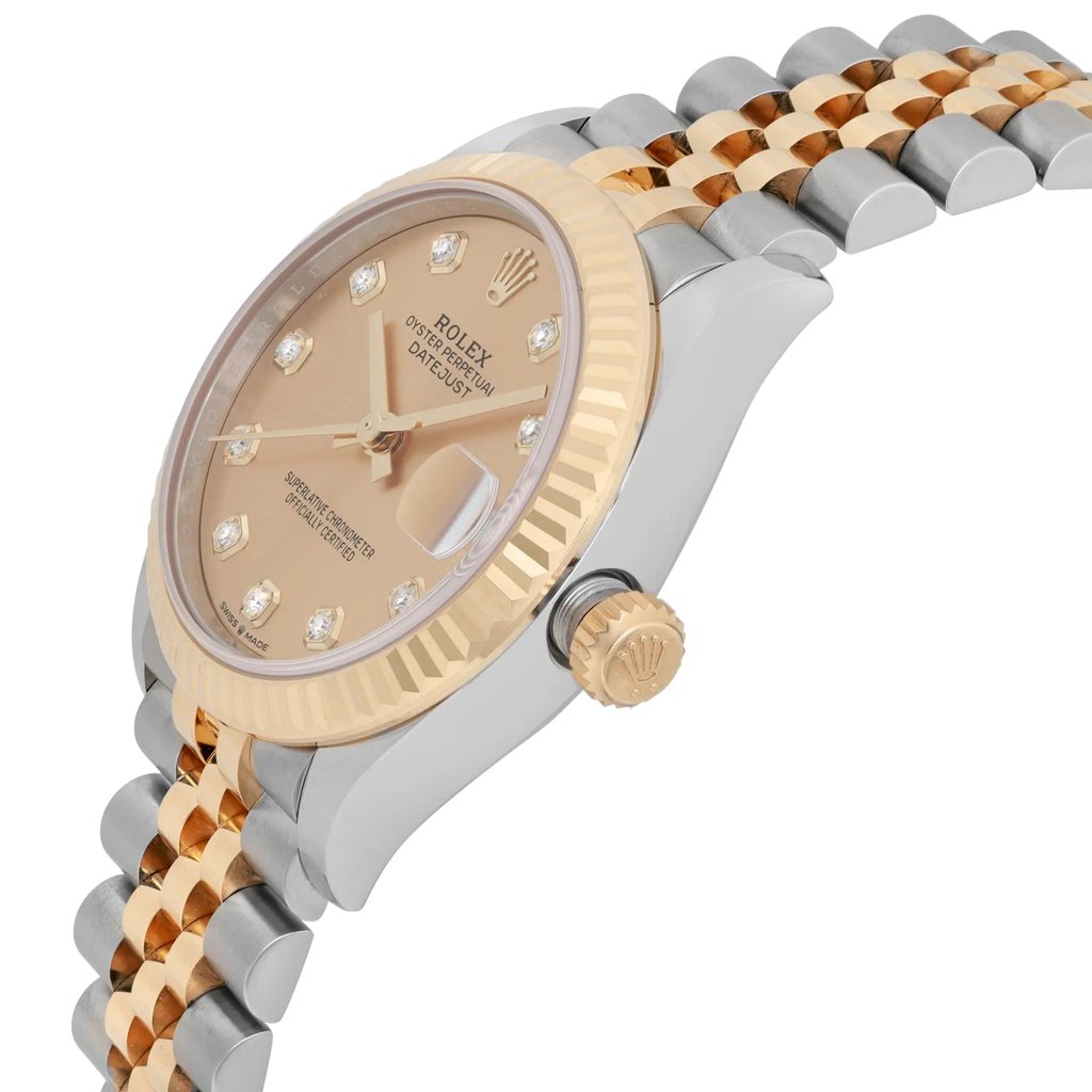 View Of Crown Facing Side Of Rolex 278273 Stainless Steel Watch New Condition