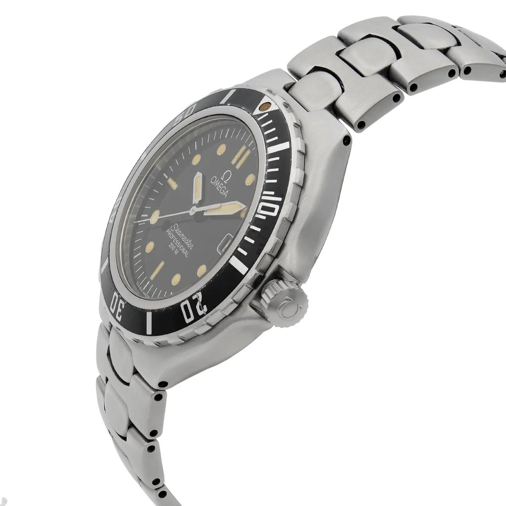 View Of Crown Facing Side Of OMEGA 396.1052 Stainless Steel Watch Pre Owned Condition
