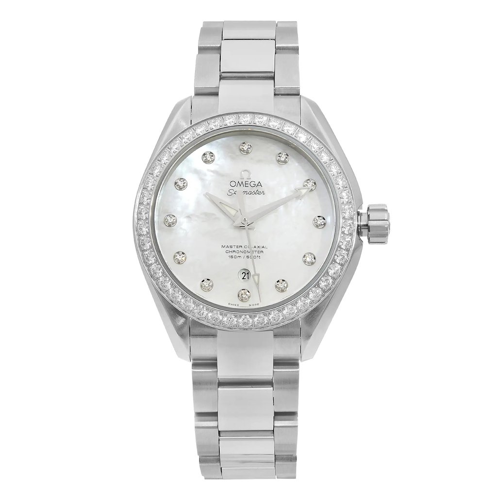Front Full View Of OMEGA 231.15.34.20.55.002 Stainless Steel Watch Display Model Condition {Product Condition}