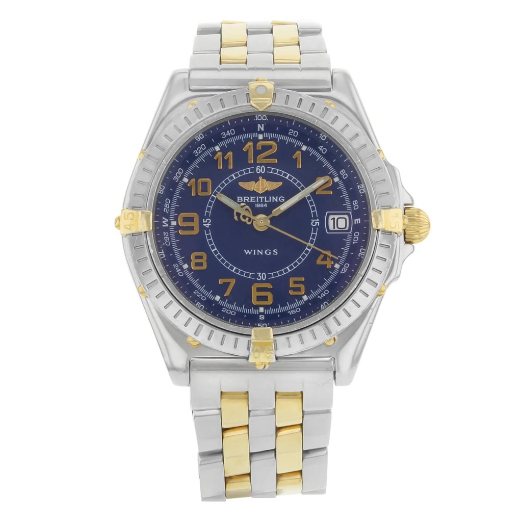 Front Full View Of Breitling B66050 Stainless Steel Watch Pre Owned Condition {Product Condition}