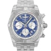 Up Close Front Facing Picture Of Breitling AB011011/C788-375A Stainless Steel Watch Display Model Condition