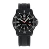 An image of a Wristwatch by Luminox. This Pre Owned item is designed for Men, featuring a Casual,Diver,Military style. It has a Quartz movement and an Analog display with a Black dial color. The indices include 12-Hour Dial,Arabic Numerals. The band is made of Silicon/Rubber and the case is made of Carbon. The watch has a Round shape with a case size of 45 mm and a case thickness of 13 mm.