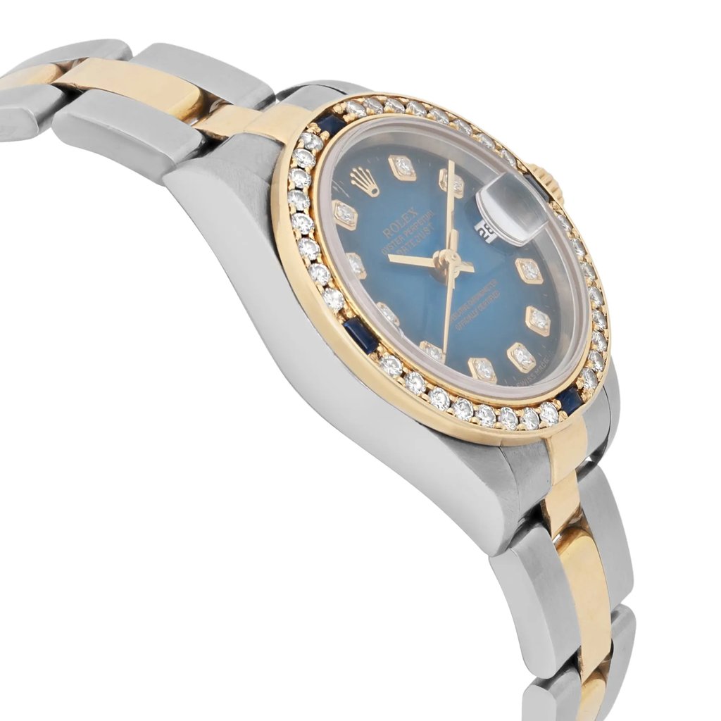 View Of Opposite Crown Facing Side Of Rolex  69163 Stainless Steel Watch Pre Owned Condition